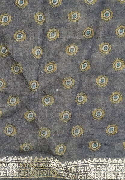 Malai Cotton Saree-Blue