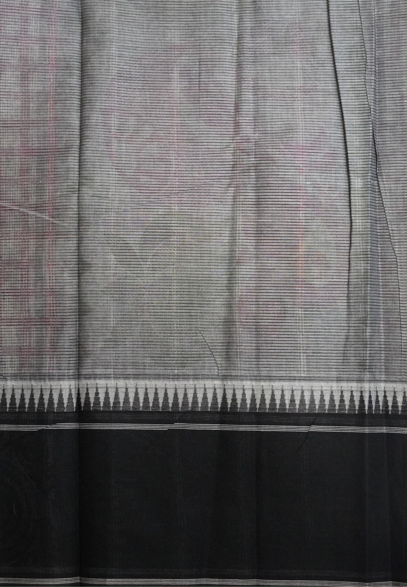 Pure Cotton Saree-Cream with Grey in Graden Grace
