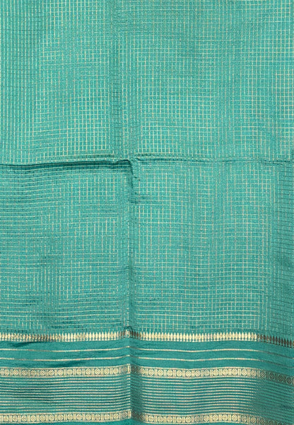 Mulberry Silk Saree-Purple In Striped Zari With Contrast Border