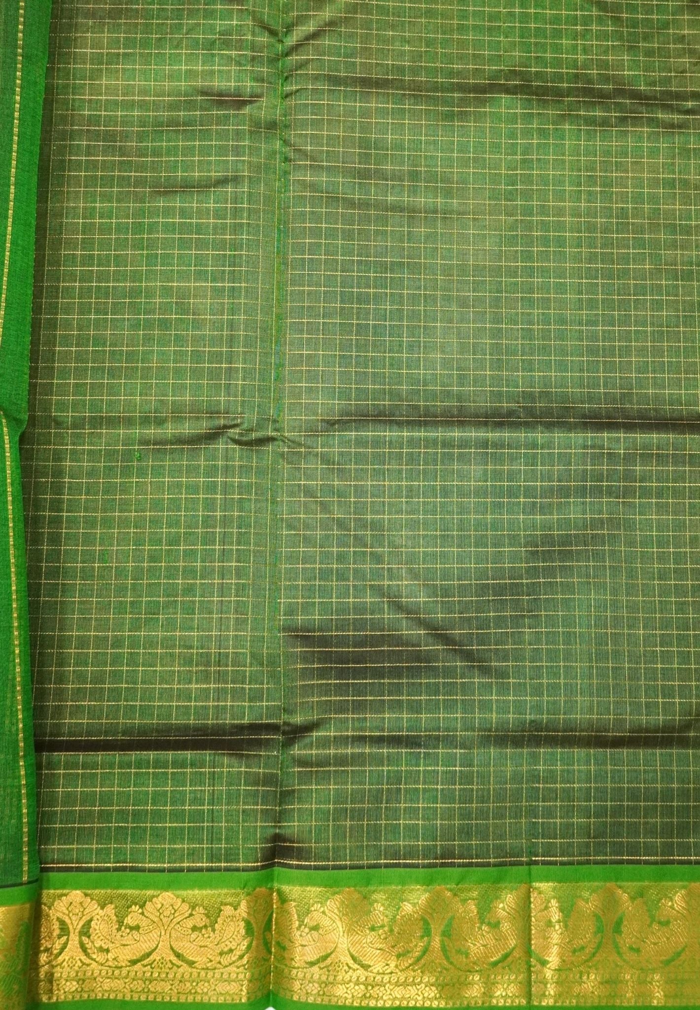Pure Silk Cotton Saree-Maroon with Contrast Border in Lakshdeepam