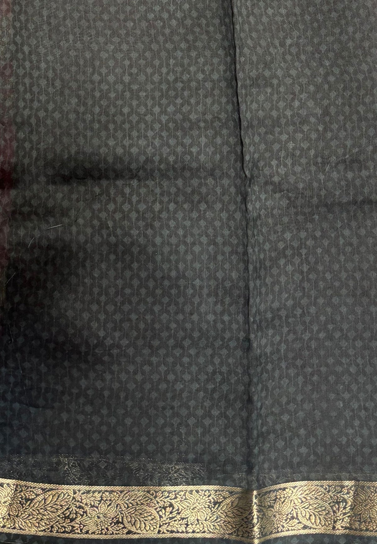 Chanderi Saree-Dark Magenta in Traditional Bird Motif Border