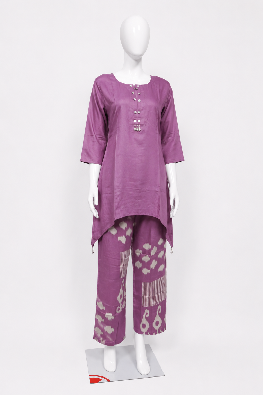 Short Cord Set with Classic Ikat Palazzo
