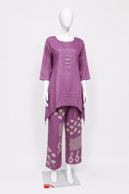 Short Cord Set with Classic Ikat Palazzo