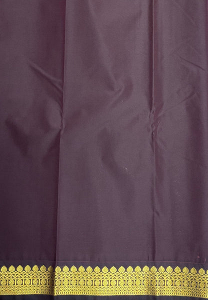 Budget Kanchipuram Saree-Purple with Contrast Border
