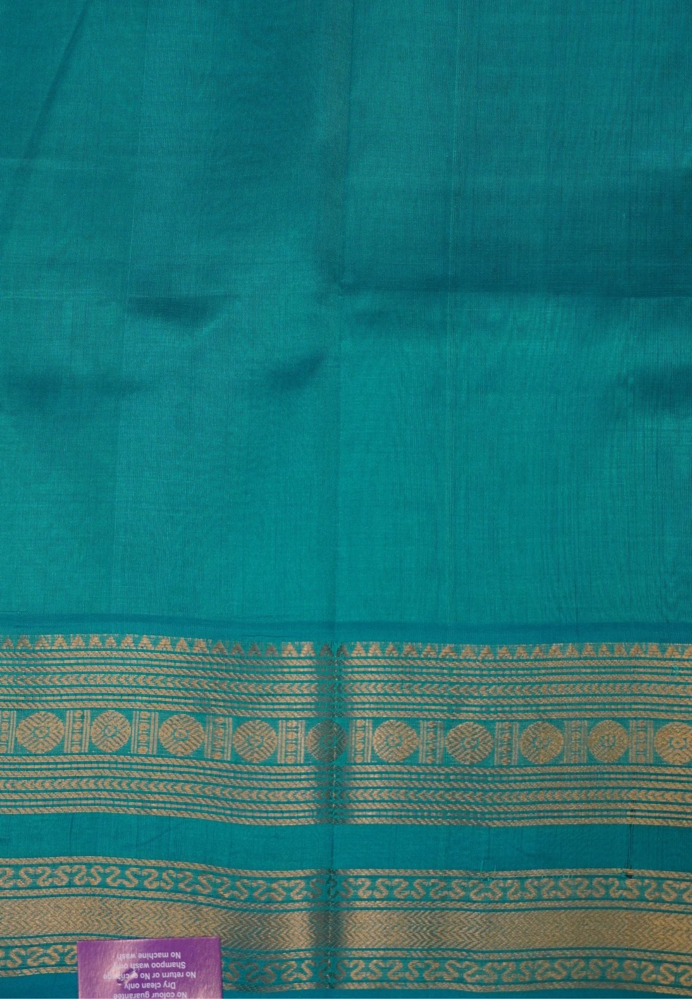 Pure Silk Cotton Saree-Coffee Brown in Golden Zari Checks with Contrast Border