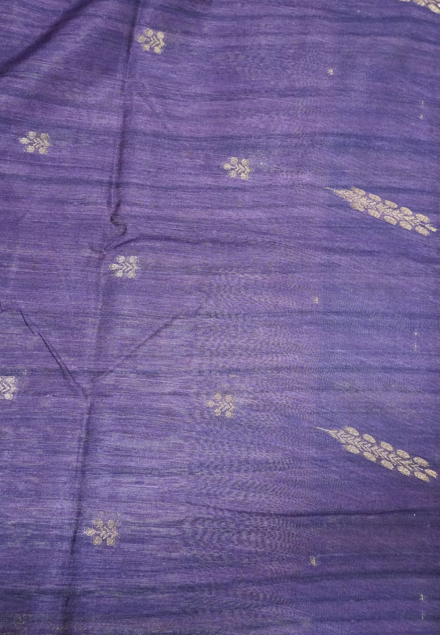 Linen Saree - Pink - Violet