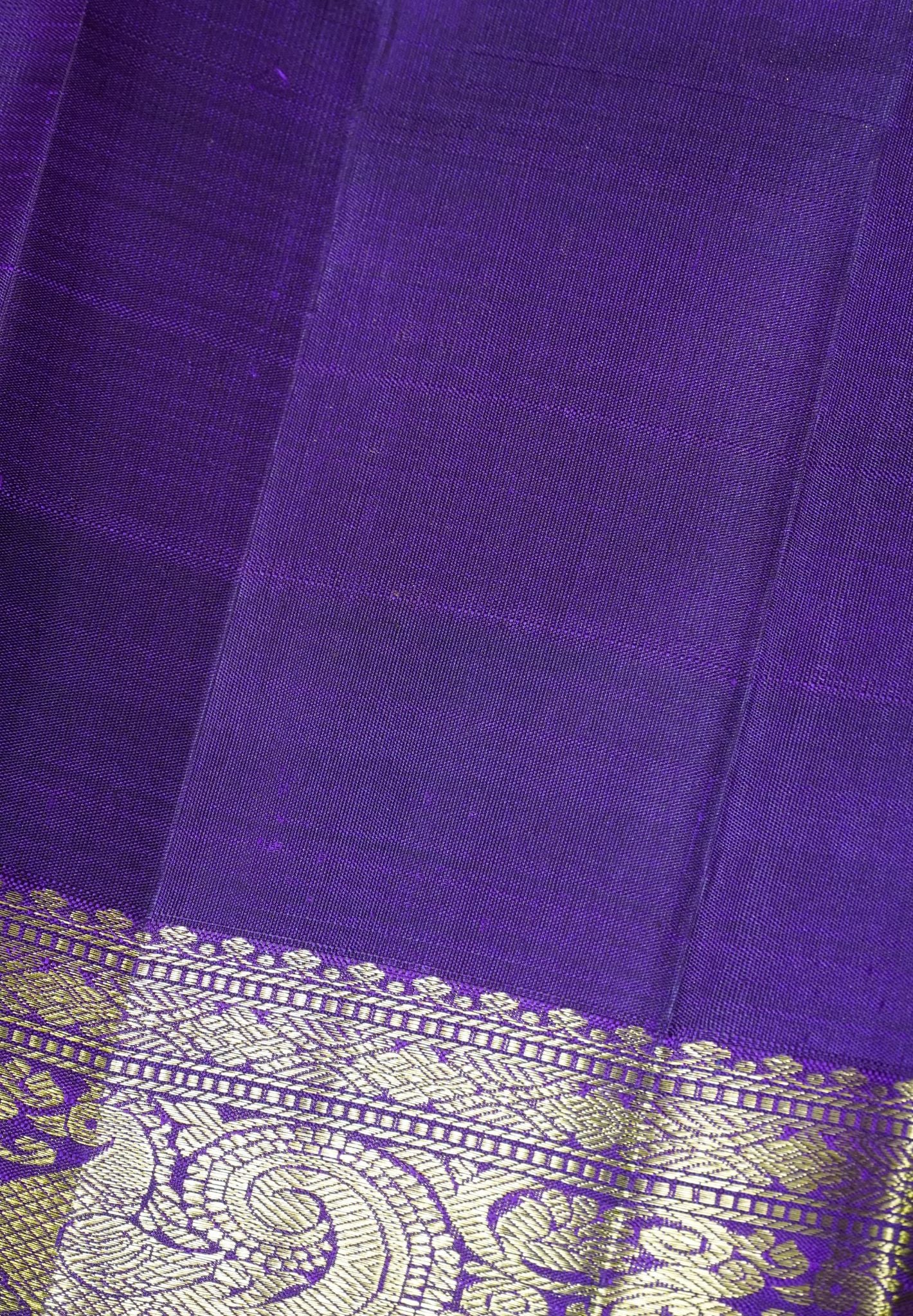 Pure Kanchipuram Silk -Beige-Wine