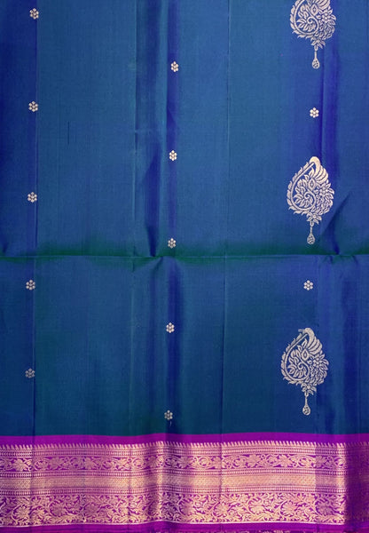 Pure Silk Saree - Peacock Blue