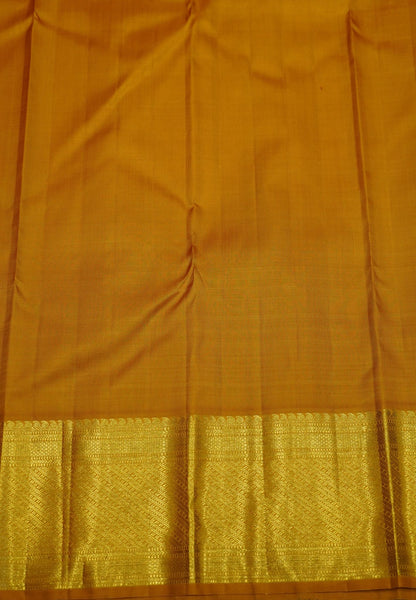 Pure Kanchipuram Silk Saree - Dark Pink with Gold Zari Peacock Buta