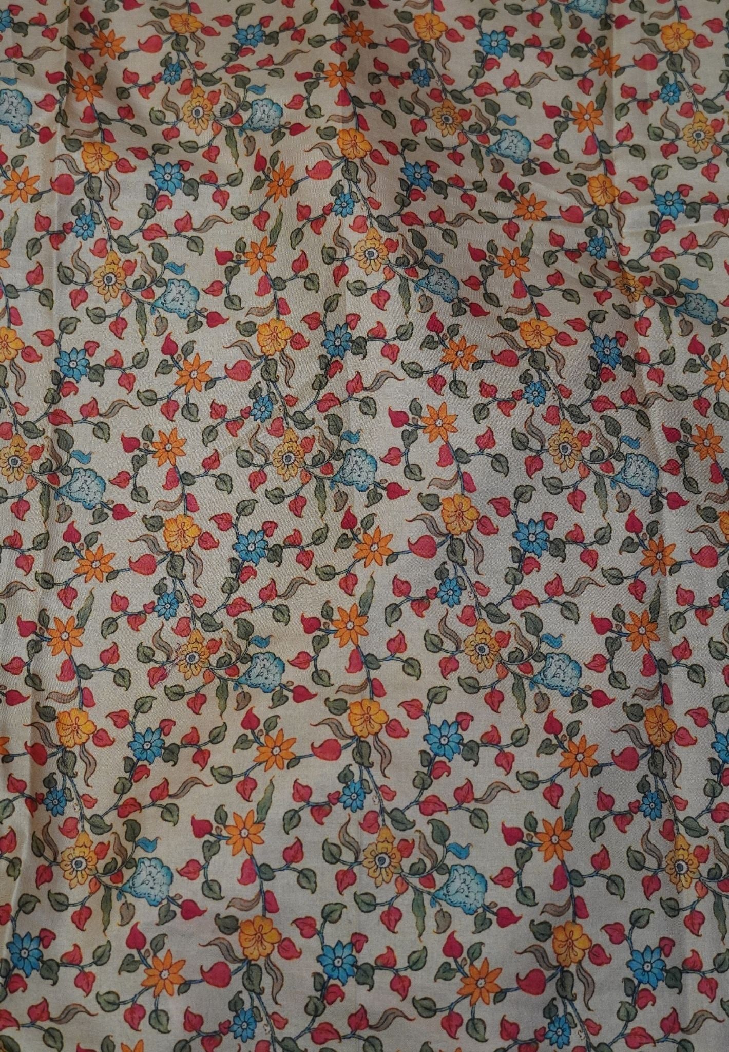 Crush Tissue Saree – Purple Peacock Print