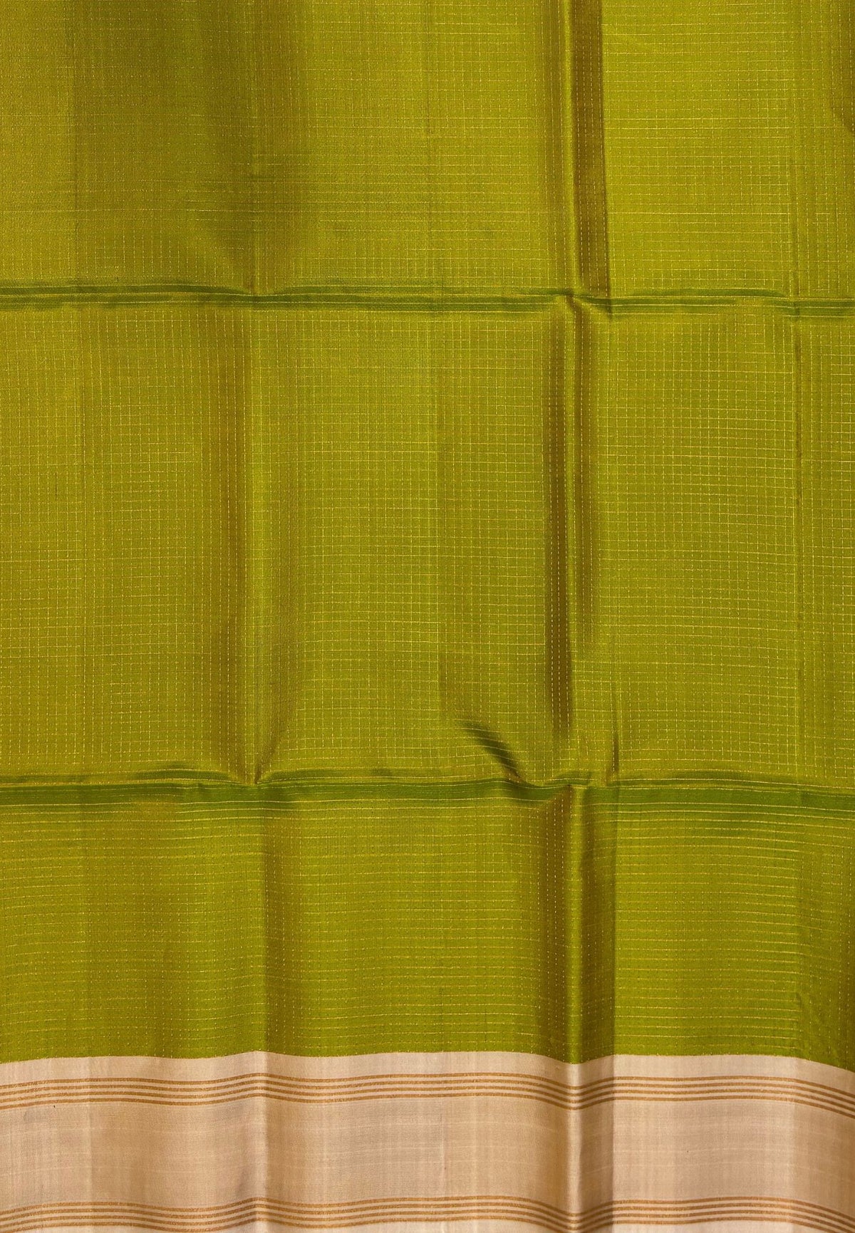 Pure Kanchipuram Silk Saree-Light Green With Contrast Border