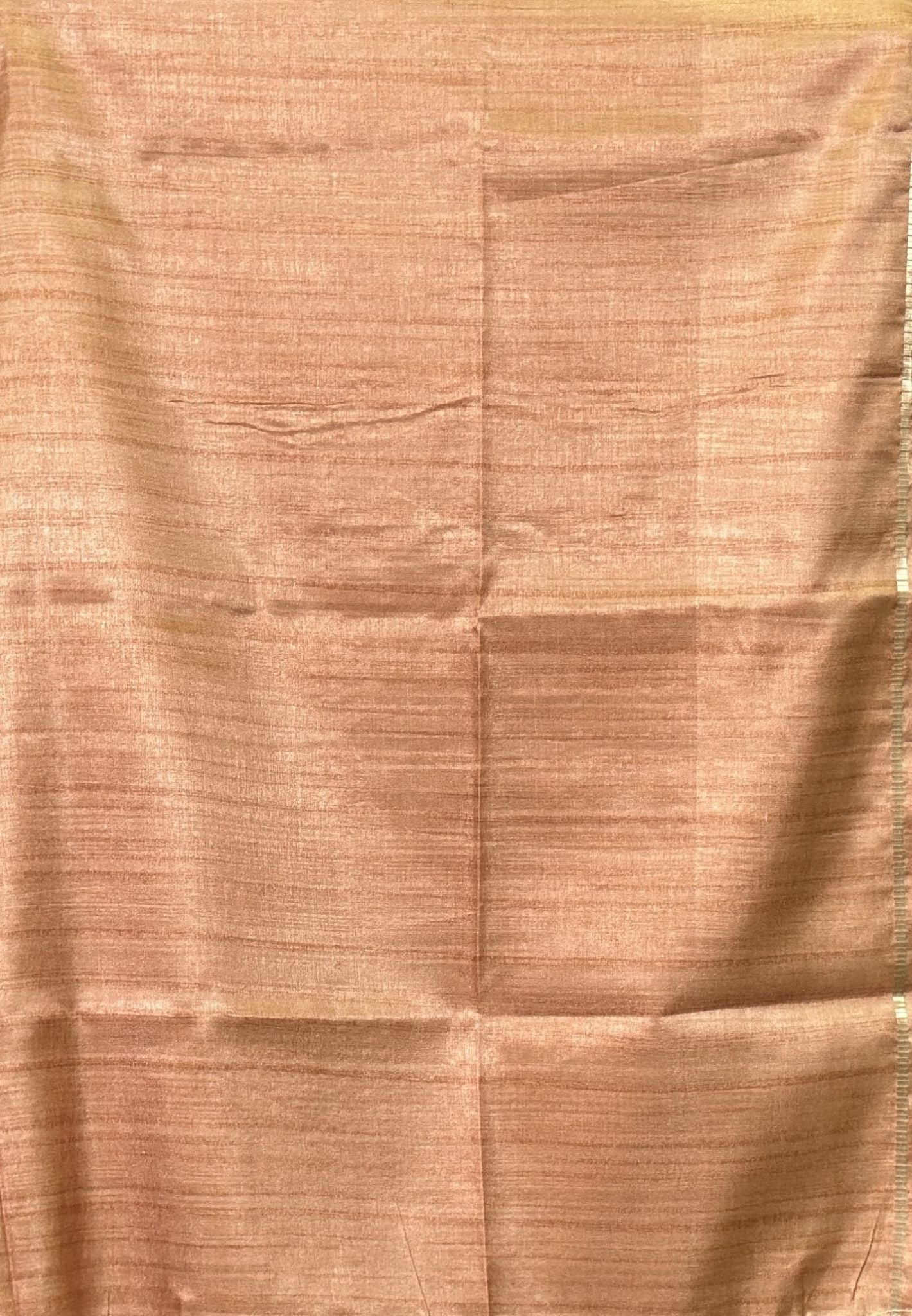 Matka Tussar Silk Saree-Mustard
