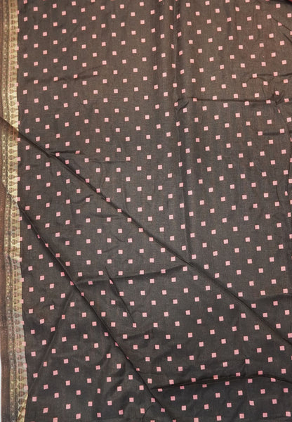 Dola Saree-Dusky Pink with Contrast Elephant Border