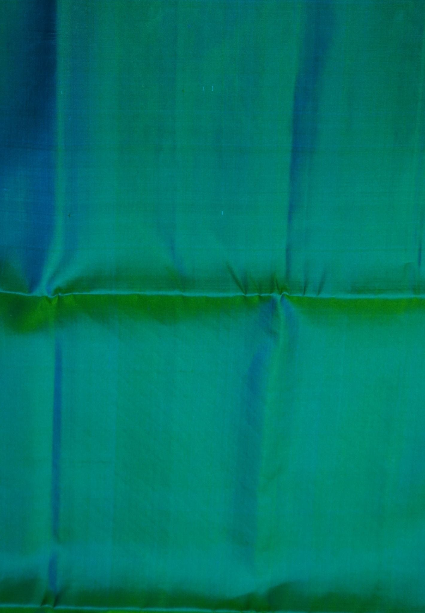 Pure Soft Silk Saree-Teal Green Brocade Weaving with Temple Border
