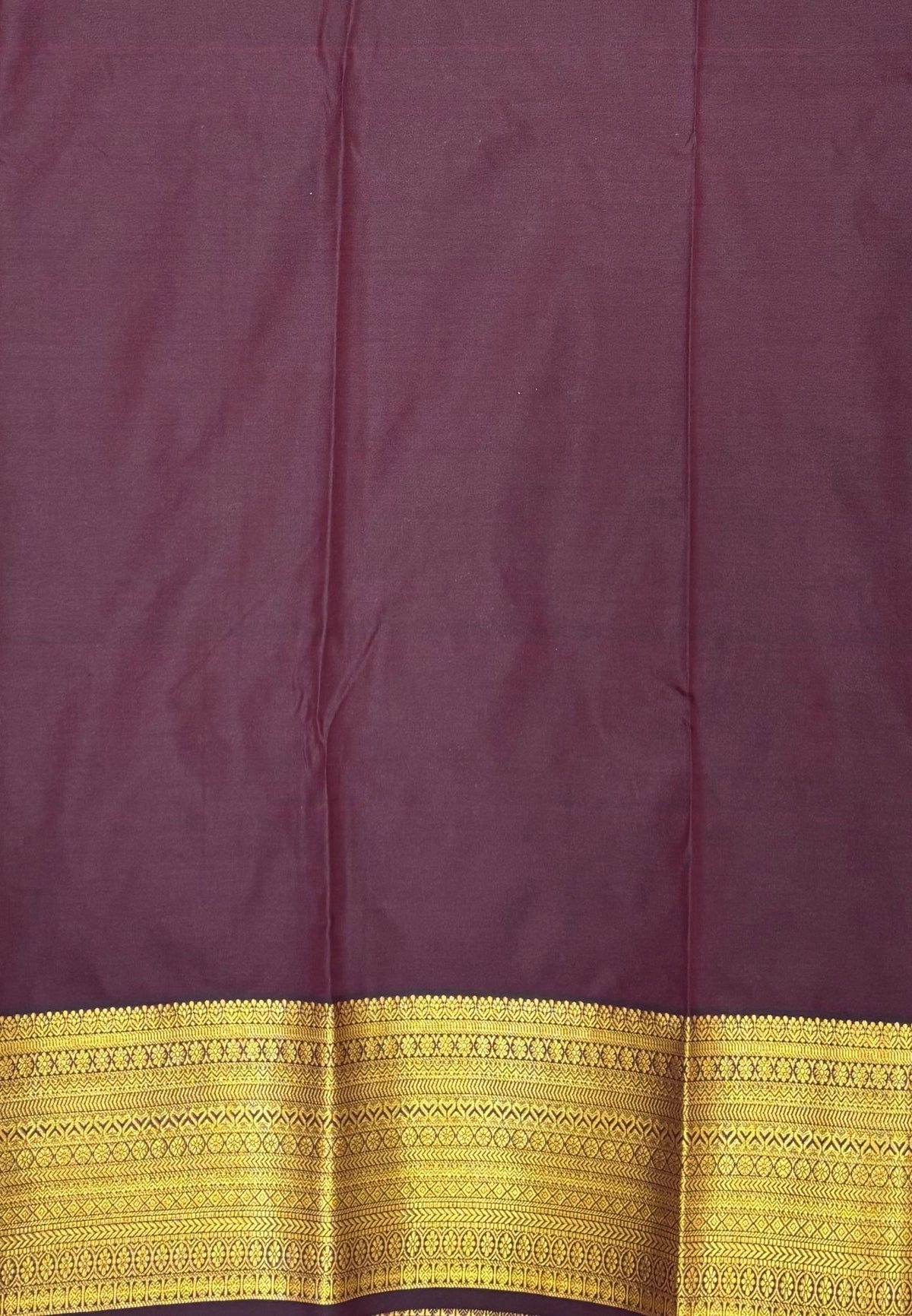 Budget Kanchipuram Saree-Arakku In Floral Zari Panel With Contrast Border