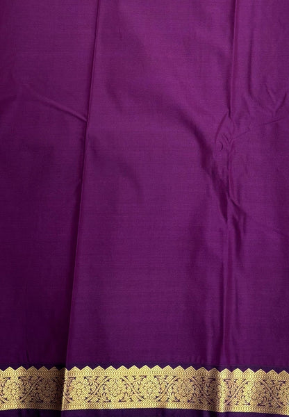 Budget Kanchipuram Saree-Lavender with Contrast Border