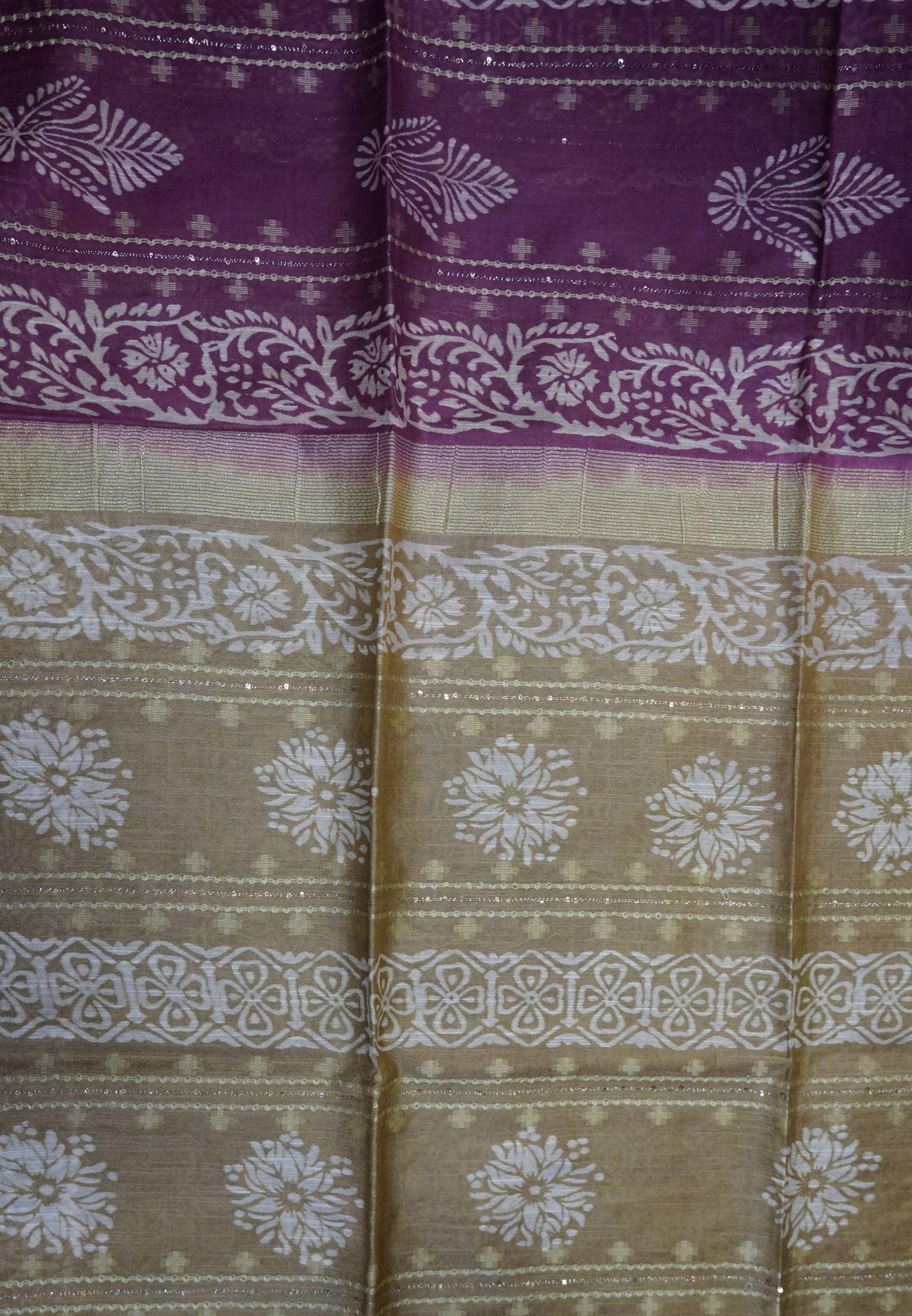 Bhagalpur Cotton Saree-Purple