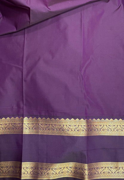Budget Kanchipuram Saree-Olive Green with Contrast Border