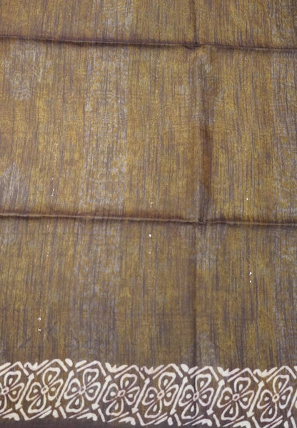 Bhagalpur Cotton Saree-Yellow
