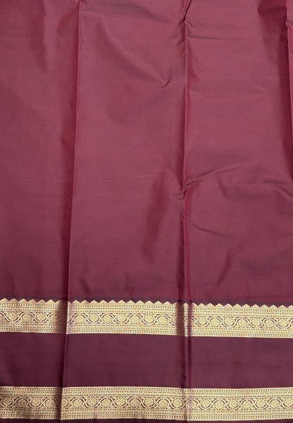 Budget Kanchipuram Saree-Pista Green with Contrast Border