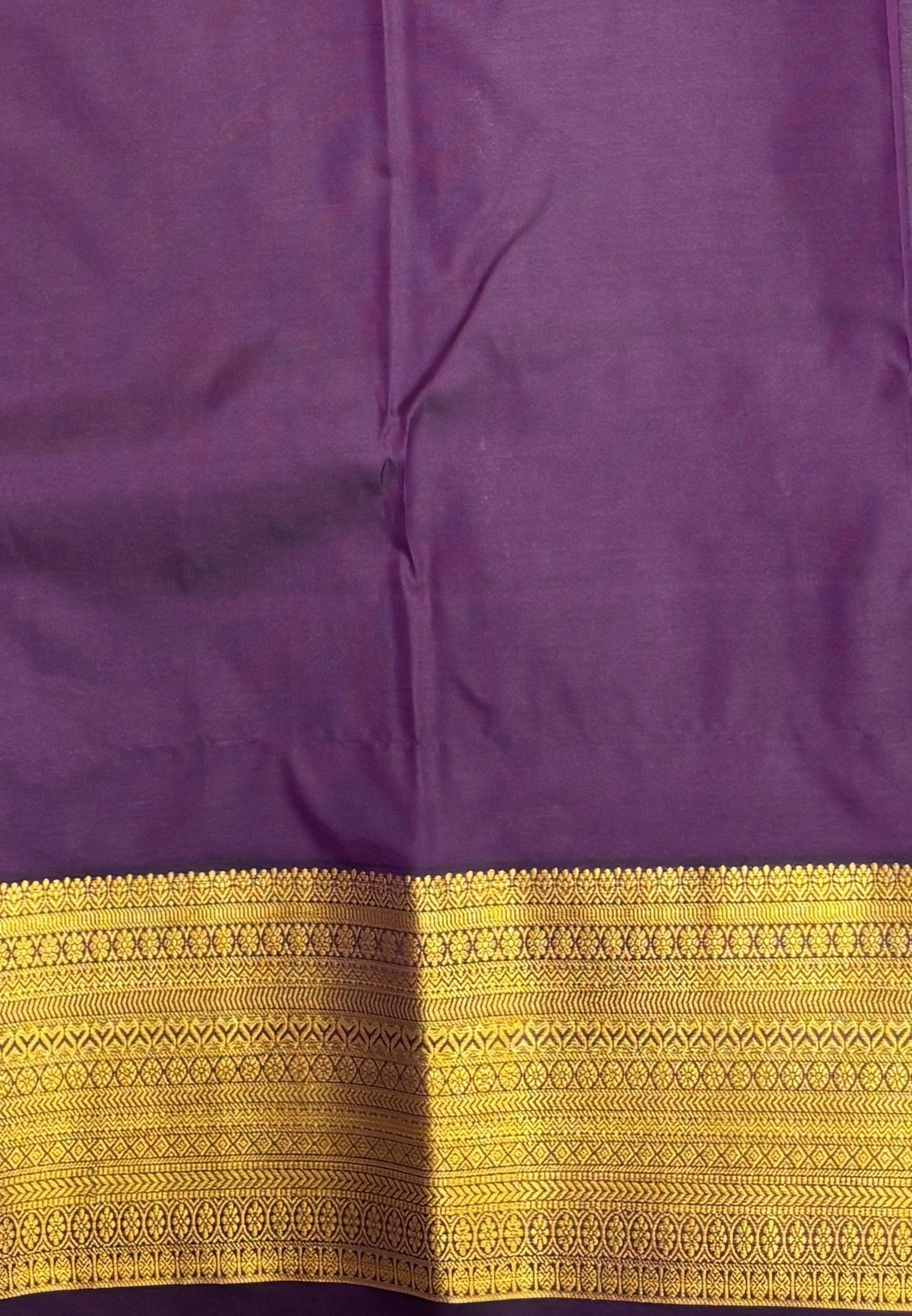 Budget Kanchipuram Saree-Purple In Floral Zari Panel Border