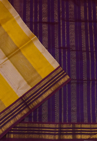 Pure Silk Cotton Saree-Lime Green in Rangkat Pattern