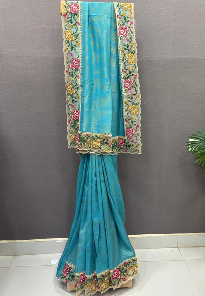 Designer Saree-Sky Blue