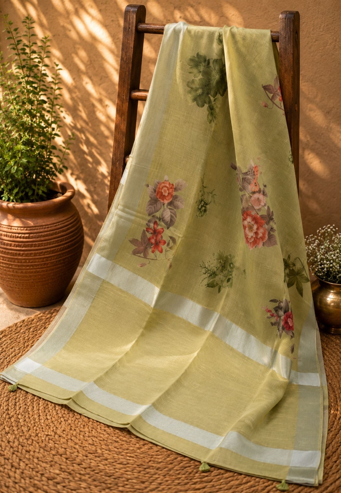 Kota Saree-Olive Green