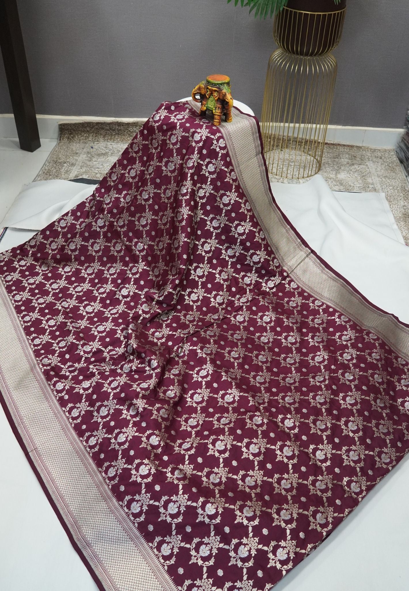 Banarasi Saree - Wine