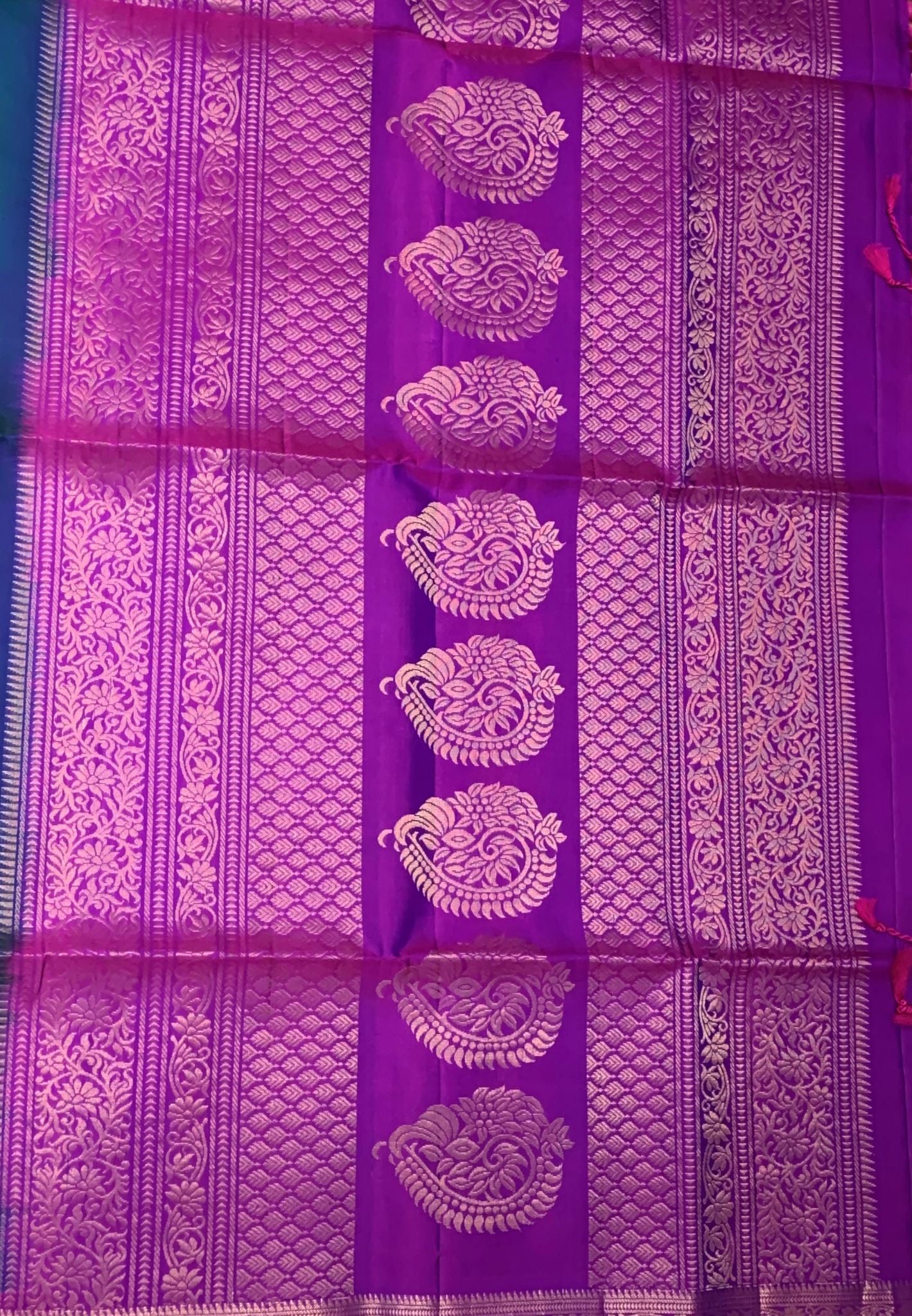 Pure Silk Saree - Peacock Blue
