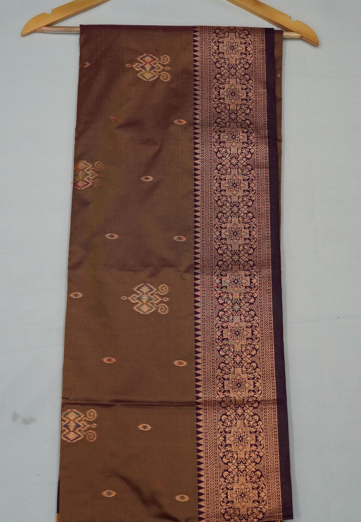 Semi Silk Saree-Golden Brown