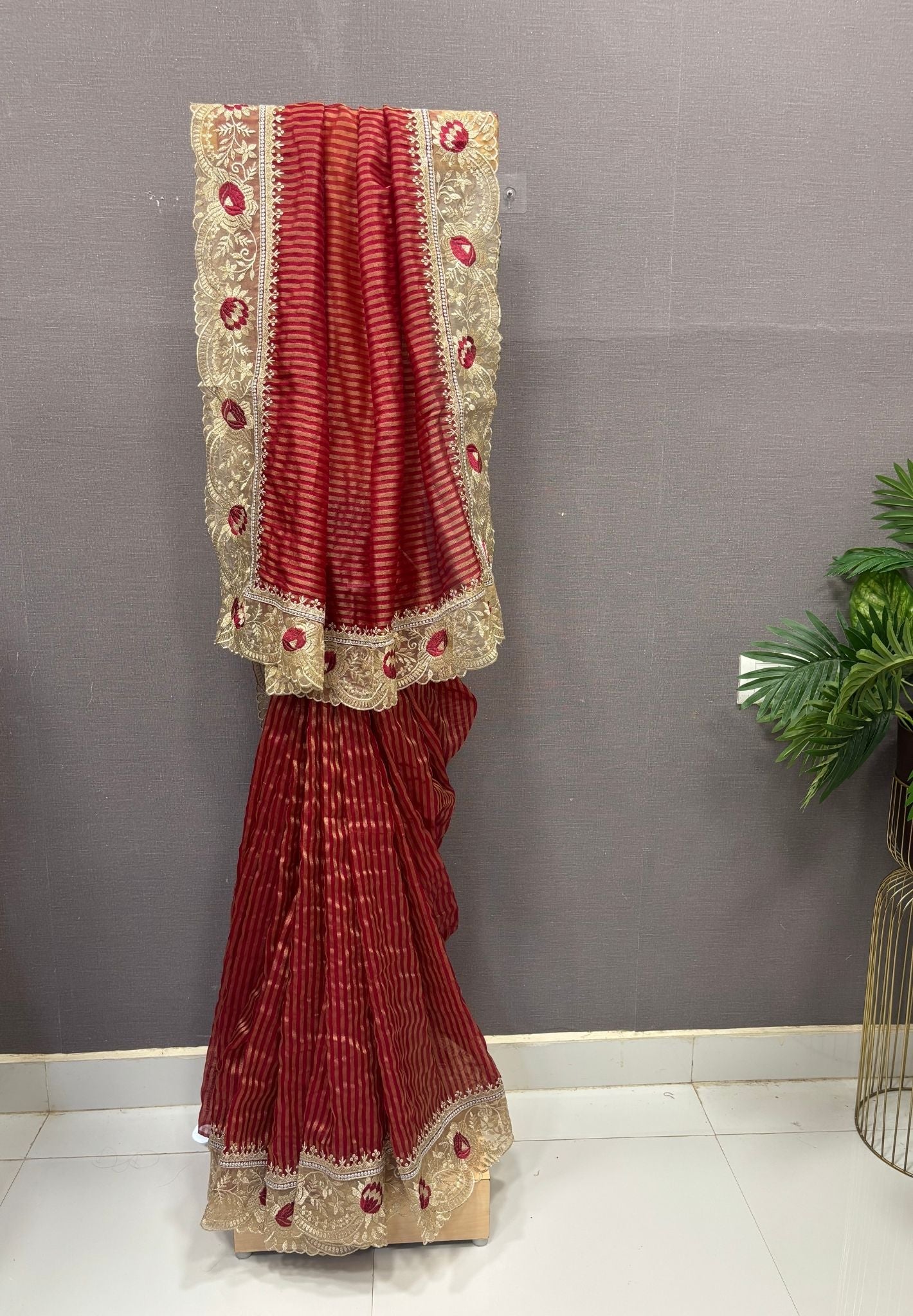 Designer Saree-Red