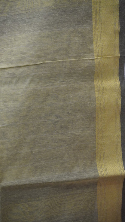 Maheswari Cotton Saree Plain-Black