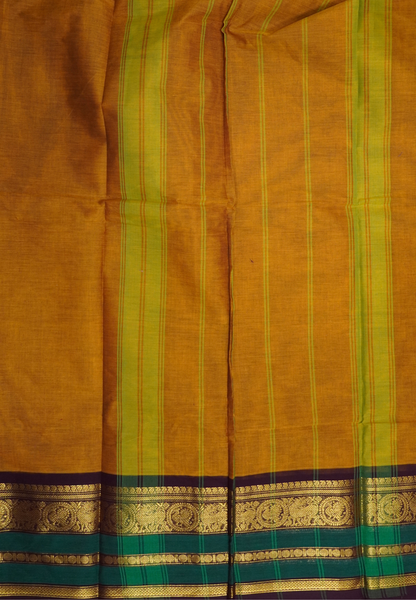 Chettinadu Cotton Saree-Mustard
