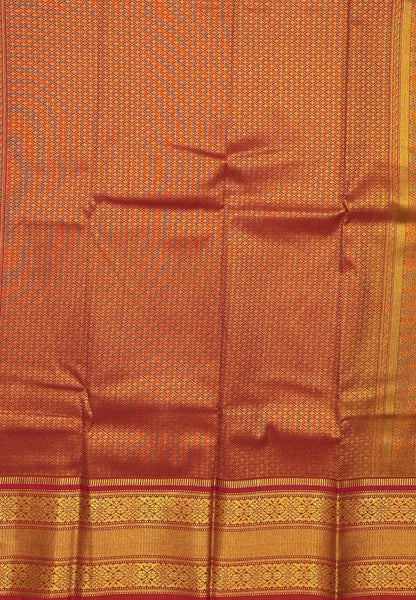 Budget Kanchipuram Saree-Sage Green In Floral Zari Panel Border