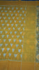Pochampally Cotton double Ikkat Saree Grey - Mustard thumbnail
