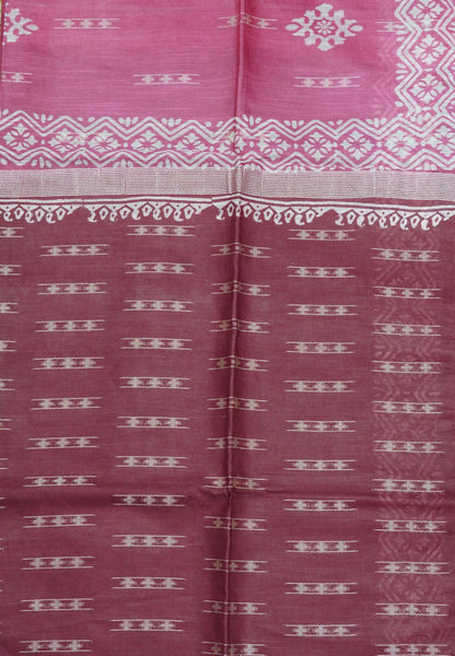 Bhagalpur Cotton Saree- Sequence Work Dark Pink