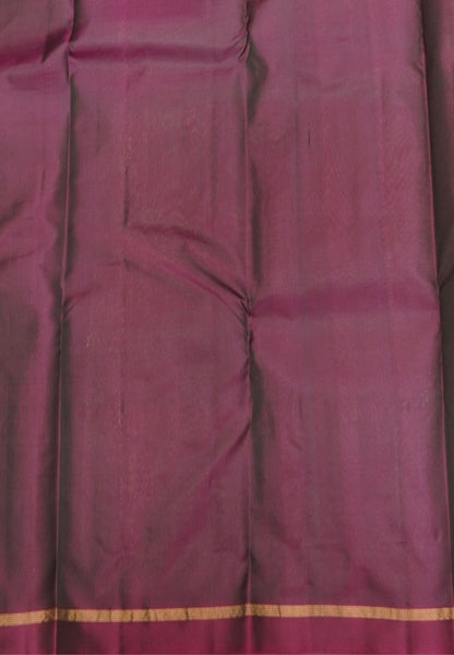 Pure Kanchipuram Silk Saree-Mallard Blue with Small Border