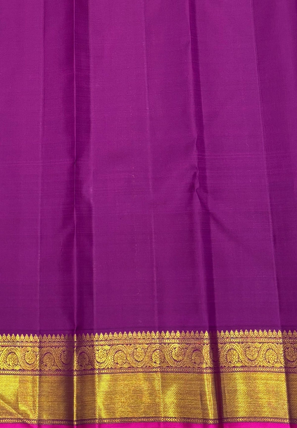 Pure Kanchipuram Silk-Lotus Pink in Paisley Butta Zari with Contrast Border