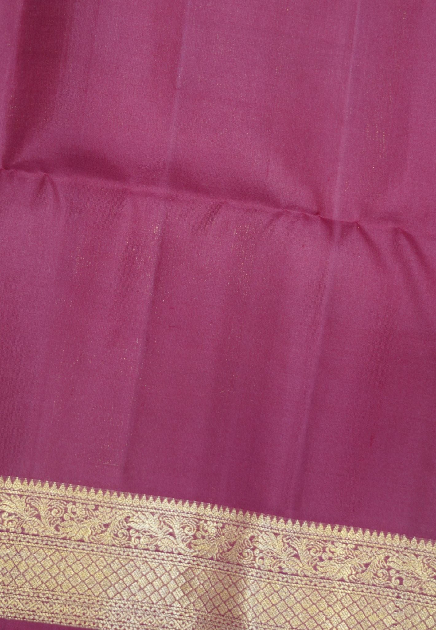 Pure Soft Silk Saree – Maroon with Floral Brocade Border
