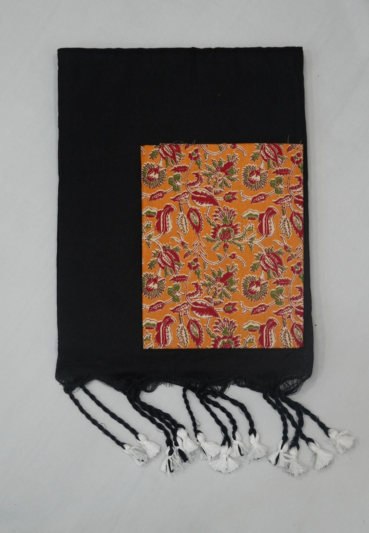 Khadi Cotton Saree - Black