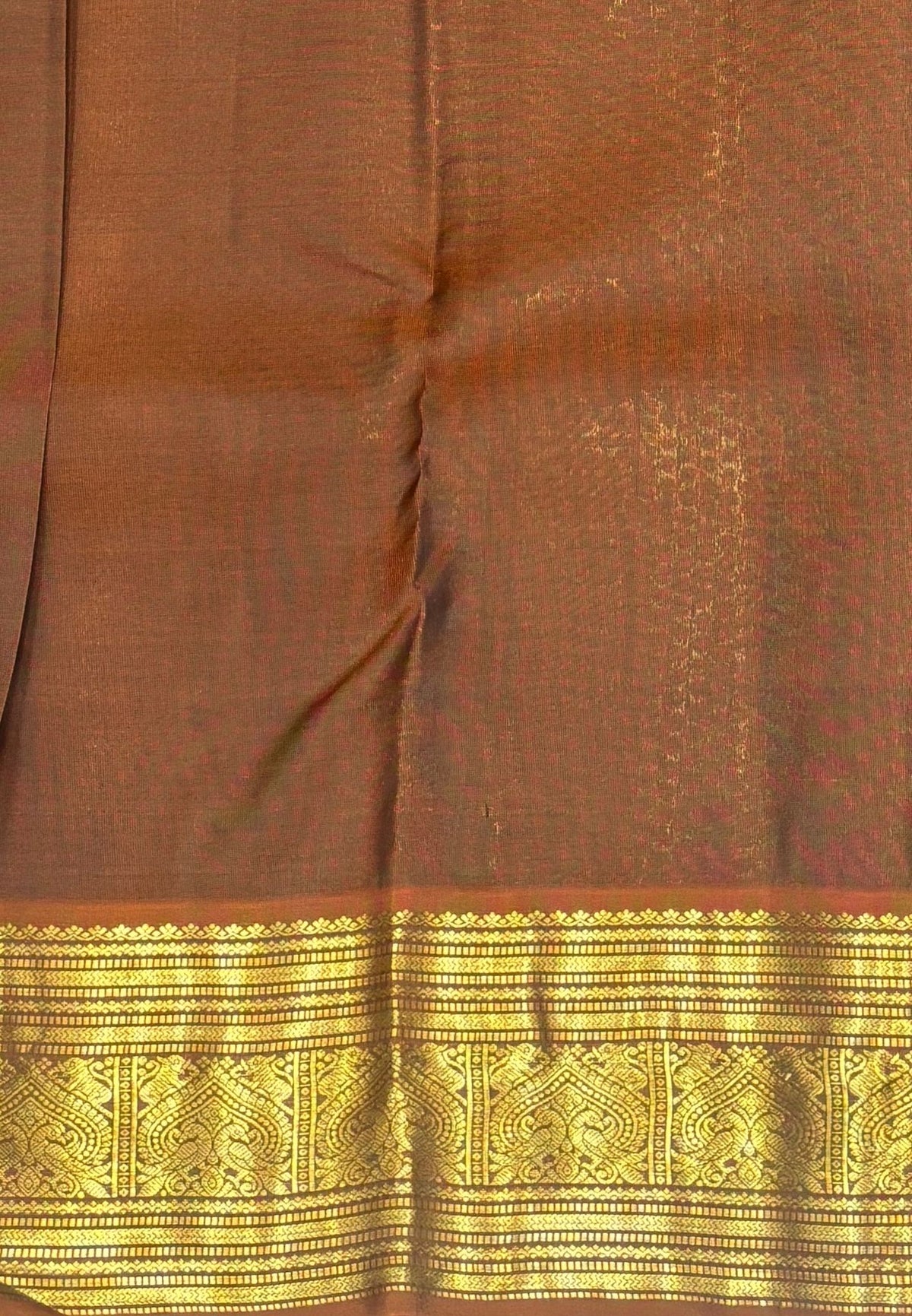 Pure Kanchipuram Silk Saree-Purple with Contrast Border