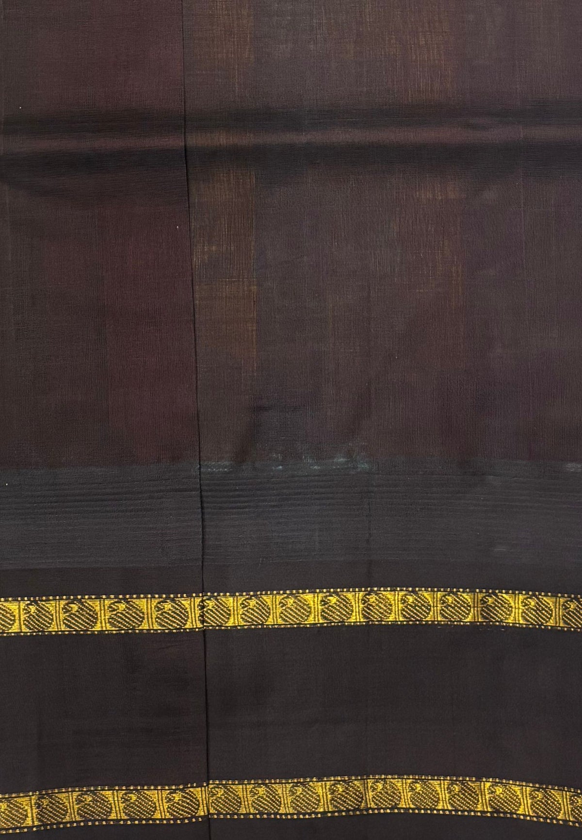 Pure Silk Cotton Saree–Blue in Checked Zari with Contrast Border