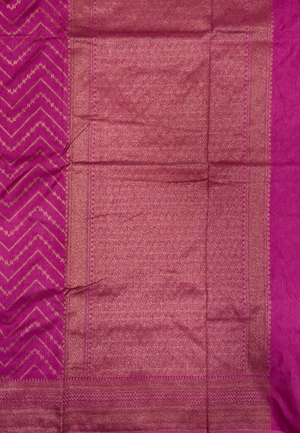 Banarasi Saree-Purple In Zigzag Zari Border
