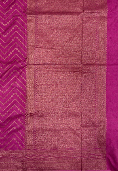 Banarasi Saree-Purple In Zigzag Zari Border