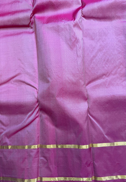 Pure Kanchipuram Silk Saree-Sandal with Contrast in Traditional Paisley Motifs