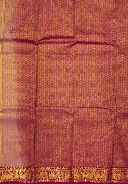 Budget Kanchipuram Saree-Water Blue In Floral Jaali Zari Border