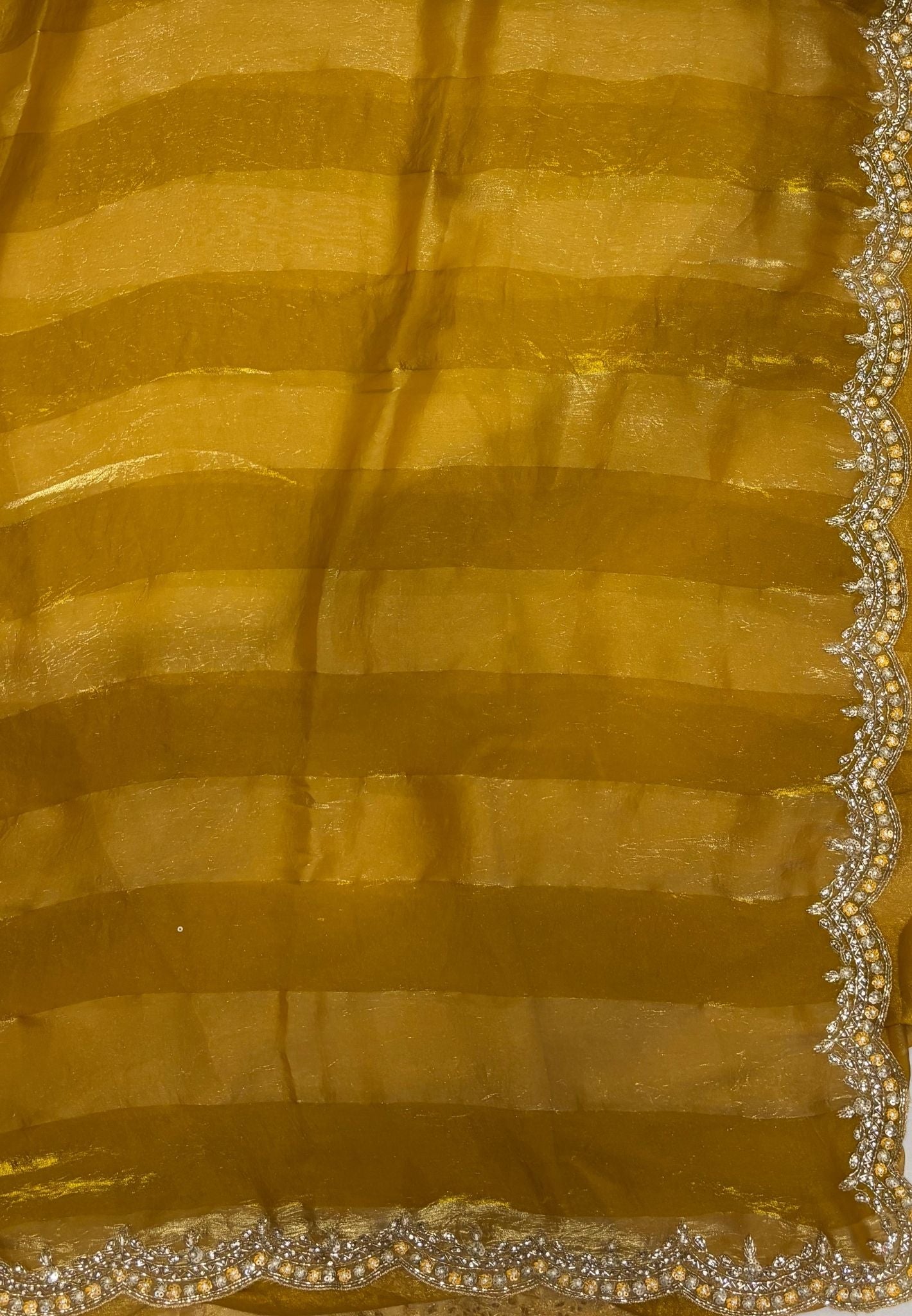 Designer Saree-Golden Mustard