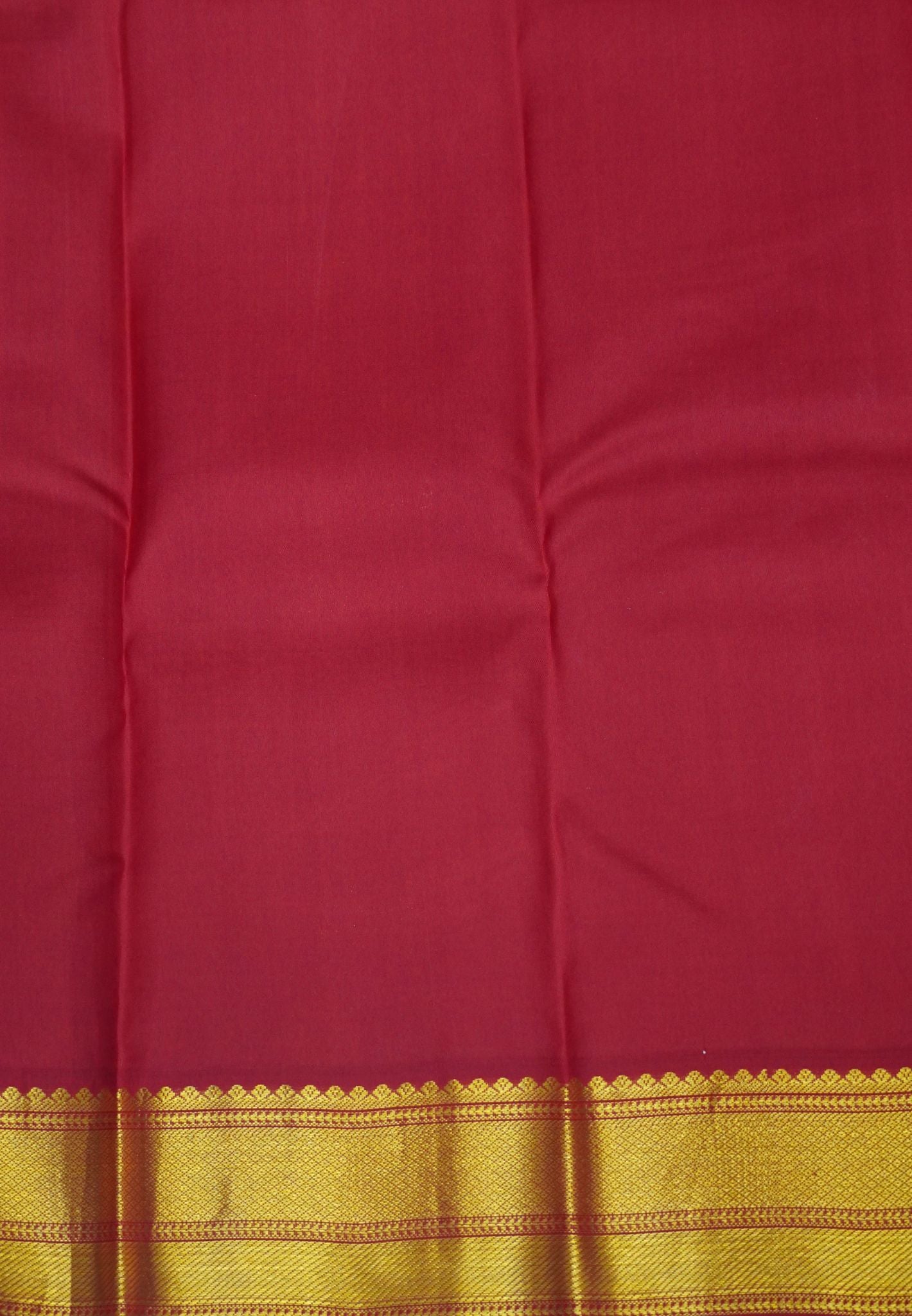 Pure Kanchipuram Silk Saree-Navy Blue with Contrast Border