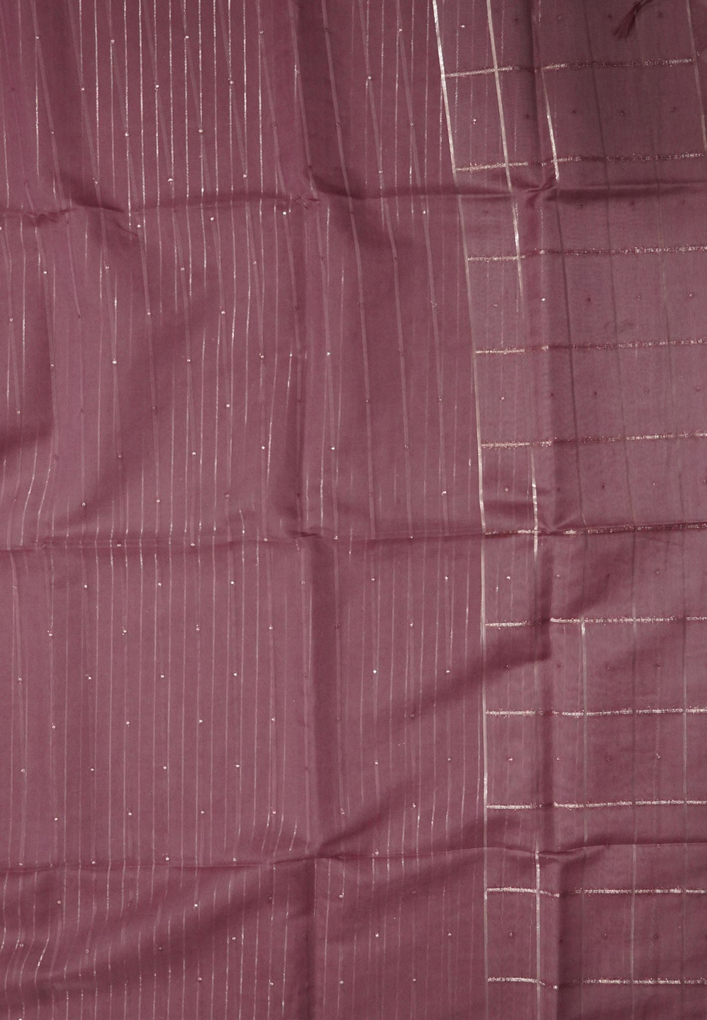 Organza Saree- Pink Pastle Shades with Sequence Work